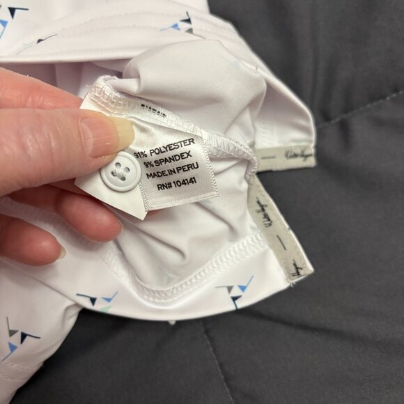 Walter Hagen P11 "Club Chest Stripe" Men's Polo Glacier Grey - Size: Large - NWT - Picture 10 of 14